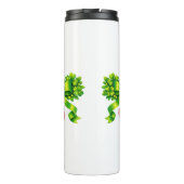 Lucky Clover Bow with Cherries Green Design Thermosbecher (Rückseite)