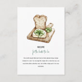 Lucky Clover Bread Recipe for Bride Begleitkarte (Vorderseite)