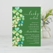 Lucky Clover Bridal Dusche Einladung (Stehend Vorderseite)
