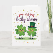 Lucky Clover Charm Card Karte (Vorderseite)
