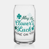Lucky Clover Charm - Mai der Clover's Luck Shine Dosenglas (Vorderseite)