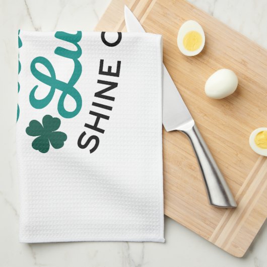 Lucky Clover Charm - Mai der Clover's Luck Shine Geschirrtuch (Viertel Falte)