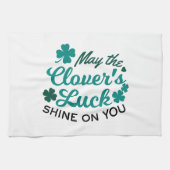 Lucky Clover Charm - Mai der Clover's Luck Shine Geschirrtuch (Horizontal)