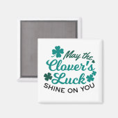 Lucky Clover Charm - Mai der Clover's Luck Shine Magnet (Vorderseite/Rückseite)