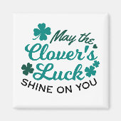 Lucky Clover Charm - Mai der Clover's Luck Shine Magnet (Vorne)