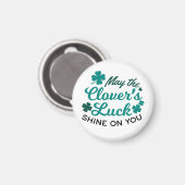 Lucky Clover Charm - Mai der Clover's Luck Shine Magnet (Vorderseite/Rückseite)