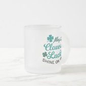 Lucky Clover Charm - Mai der Clover's Luck Shine Mattglastasse (VorderseiteRechts)