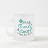 Lucky Clover Charm - Mai der Clover's Luck Shine Mattglastasse (Links)