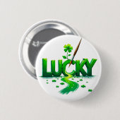 Lucky Clover Design für St. Patrick's Day Button (Vorne & Hinten)