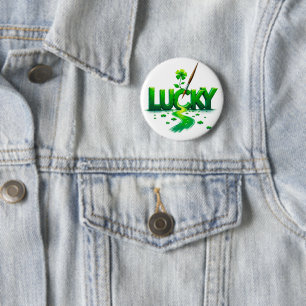 Lucky Clover Design für St. Patrick's Day Button