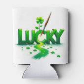 Lucky Clover Design für St. Patrick's Day Dosenkühler (Rückseite)
