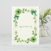 Lucky Clover Design für St. Patrick's Day Einladung (Stehend Vorderseite)