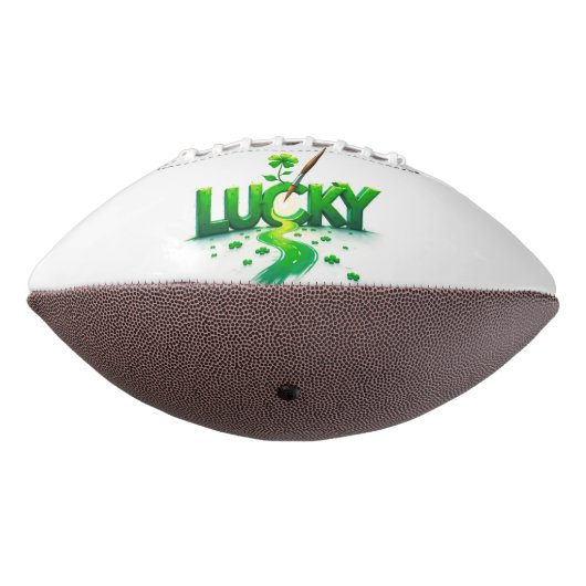 Lucky Clover Design für St. Patrick's Day Football (Gedreht 270)