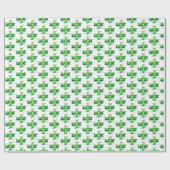 Lucky Clover Design für St. Patrick's Day Geschenkpapier (Flach)