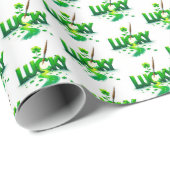 Lucky Clover Design für St. Patrick's Day Geschenkpapier (Rolleneckpunkt)