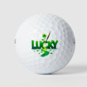 Lucky Clover Design für St. Patrick's Day Golfball (Vorderseite)