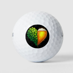 Lucky Clover Design für St. Patrick's Day Golfball