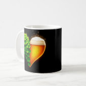 Lucky Clover Design für St. Patrick's Day Kaffeetasse (Vorderseite Links)