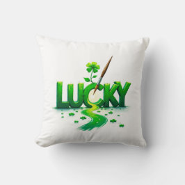 Lucky Clover Design für St. Patrick's Day Kissen