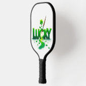 Lucky Clover Design für St. Patrick's Day Pickleball Schläger (Links)