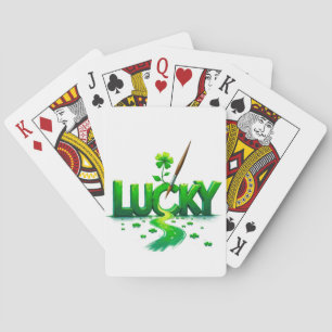 Lucky Clover Design für St. Patrick's Day Spielkarten