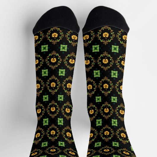 Lucky Clover 🍀 ein zeitloses Symbol guten Glücks Socken (Oben)