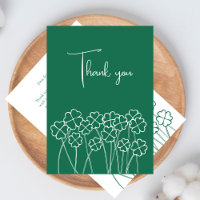 Lucky Clover Emerald Green Chic Moderne Hochzeit