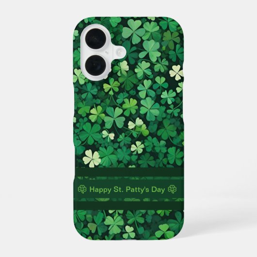 Lucky Clover Field iPhone 16 Hülle (Rückseite)