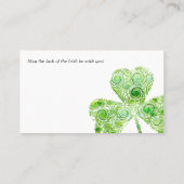 Lucky Clover | Floral Visitenkarte (Rückseite)