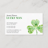 Lucky Clover | Floral Visitenkarte (Vorderseite)