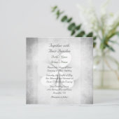 Lucky Clover Gray White Green Orange Irish Wedding Einladung (Stehend Vorderseite)