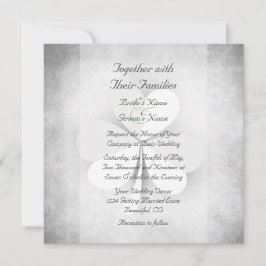 Lucky Clover Gray White Green Orange Irish Wedding Einladung