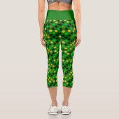 Lucky Clover Green Capri Leggings (Rückseite)