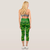 Lucky Clover Green Capri Leggings (Rückseite)