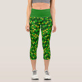 Lucky Clover Green Capri Leggings (Vorderseite)