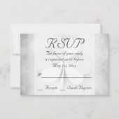 Lucky Clover Grey Green Orange Irish Wedding RSVP (Vorderseite)