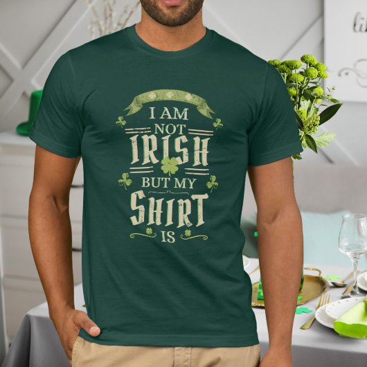 Lucky Clover Grunge Typografie St Patrick Day Mens T-Shirt
