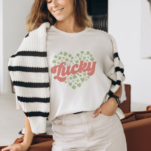 Lucky Clover Heart St. Patrick's Day T-Shirt