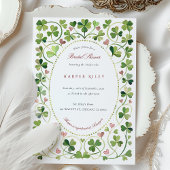 Lucky Clover & Hearts Brautparty Einladung