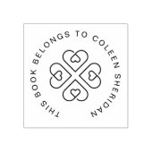 Lucky Clover hört Custom aus dem Bibliothekbuch Gummistempel (Prägung)