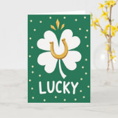 Lucky Clover Hufeisen Karte (Gelbe Blume)