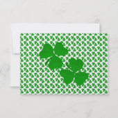 Lucky Clover Irish Wedding RSVP Karte (Rückseite)