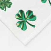 Lucky Clover Kleeblatt Fleece Blanket (Ecke)