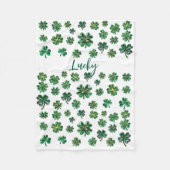 Lucky Clover Kleeblatt Fleece Blanket (Vorderseite)