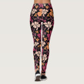 Lucky Clover Kleeblatt Red Pattern St Patrick Day Leggings (Rückseite)