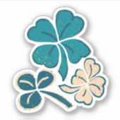 Lucky Clover Kleeblatt St. Patrick`s Day Aufkleber (Vorderseite)