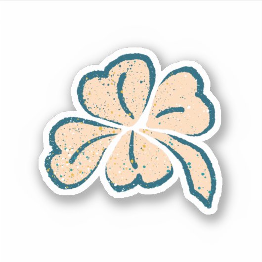 Lucky Clover Kleeblatt St. Patrick`s Day Aufkleber (Vorderseite)