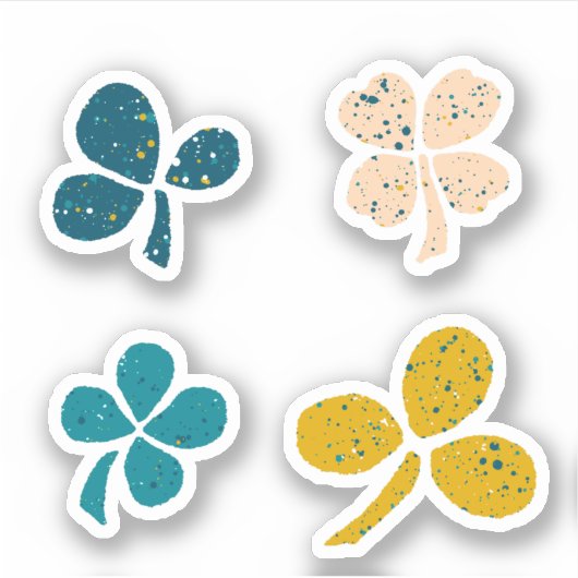 Lucky Clover Kleeblatt St. Patrick`s Day Sticker (Vorderseite)