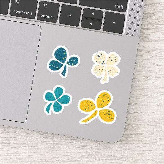 Lucky Clover Kleeblatt St. Patrick`s Day Sticker (Detail)