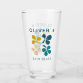 Lucky Clover Kleeblatt St Patrick's day Name Beer Glas (Rückseite)
